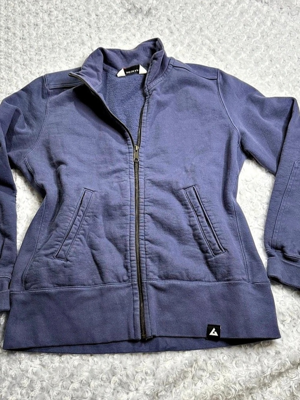 American Giant Women's Moto Full Zip Jacket Purple Large
